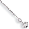 White Gold 1.2mm Diamond Cut Oval Belcher Chain