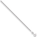 White Gold 1.5mm Traditional Classic Curb Chain