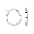 White Gold 18mm Hoop Earrings