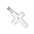 White Gold CZ Cross