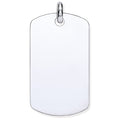 White Gold Dog Tag Pendant