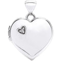 White Gold Heart Shape Locket With Diamond (£290)