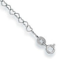 White Gold Heart Shaped Anklet