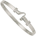 White Gold Hook Bangle