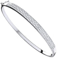 White Gold Pave Set CZ Bangle
