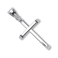 White Gold Plain Hollow Cross