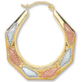Y/w/r 28mm Gold Hoop Earrings