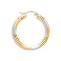 Y W & Rose Gold D/c 30mm Hoop Earrings