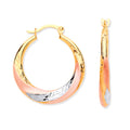Y, W & Rose Gold Twist Hoop Earrings (£135)