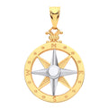 Y White Gold Compass Pendant