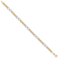 Y & White Gold Eternity Fancy Link Ladies Bracelet