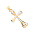 Y & White Gold Fancy Cross