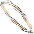 Y & White Gold Fancy Twisted Bangle