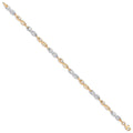 Y & White Gold Infinity CZ Ladies Bracelet