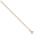 Yellow Gold 1.2mm Traditional Classic Curb Chain