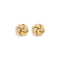 Yellow Gold 10mm Knot Stud Earrings
