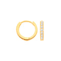 Yellow Gold 11.7mm CZ Huggies