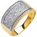 Yellow Gold 11mm Bombay CZ Ring