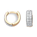 Yellow Gold 12mm CZ Huggies