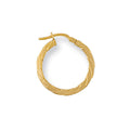 Yellow Gold 20mm Twisted Hoop Earrings