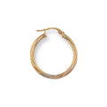Yellow Gold 23mm Twisted Hoop Earrings 1g