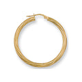 Yellow Gold 36mm Twisted Hoop Earrings