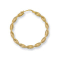 Yellow Gold 37mm Twisted Hoop Earrings 2.1g
