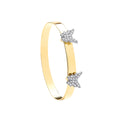 Yellow Gold 4.3mm CZ Butterflies Baby Bangle