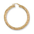 Yellow Gold 49mm Twisted Hoop Earrings
