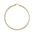 Yellow Gold 60mm Round Tube Hoop Earrings