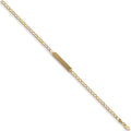 Yellow Gold Baby/ladies Curb Id Bracelet 3g