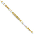 Yellow Gold Baby/ladies Figaro Id Bracelet 5.5g