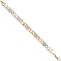 Yellow Gold Casted Baby CZ Heart Bracelet