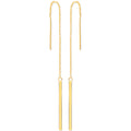 Yellow Gold Chain Drop Threader Earrings