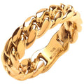 Yellow Gold Curb Link Gents Ring 4.4g