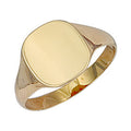 Yellow Gold Cushion Plain Signet Ring 3.2g