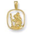 Yellow Gold Cut Out St Christopher Pendant 1.5g