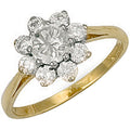 Yellow Gold CZ Cluster Ring 2.3g (£370)