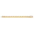 Yellow Gold CZ Curb 11mm Gents Bracelet