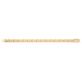 Yellow Gold CZ Curb 9mm Gents Bracelet