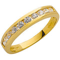 Yellow Gold CZ Eternity Ring