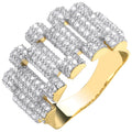 Yellow Gold CZ Fancy Link Ring