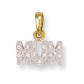 Yellow Gold CZ Mum Pendant