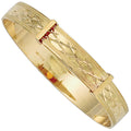 Yellow Gold D/c Baby Slave Bangle