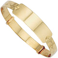 Yellow Gold D/c Expandable Id Baby Bangle 6g
