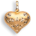 Yellow Gold D/c Heart Pendant