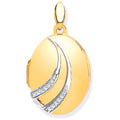 Yellow Gold & Diamonds Oval Locket (£545)
