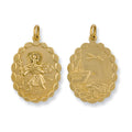 Yellow Gold Double Sided Oval Shaped St Christopher Pendant 4.8g
