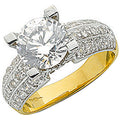 Yellow Gold Fancy CZ Ring 5.3g