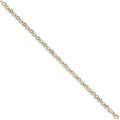 Yellow Gold Figure Of 8 CZ Link Ladies Bracelet